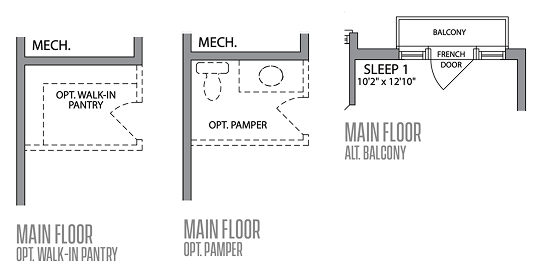 The Spray optional floor plan layouts